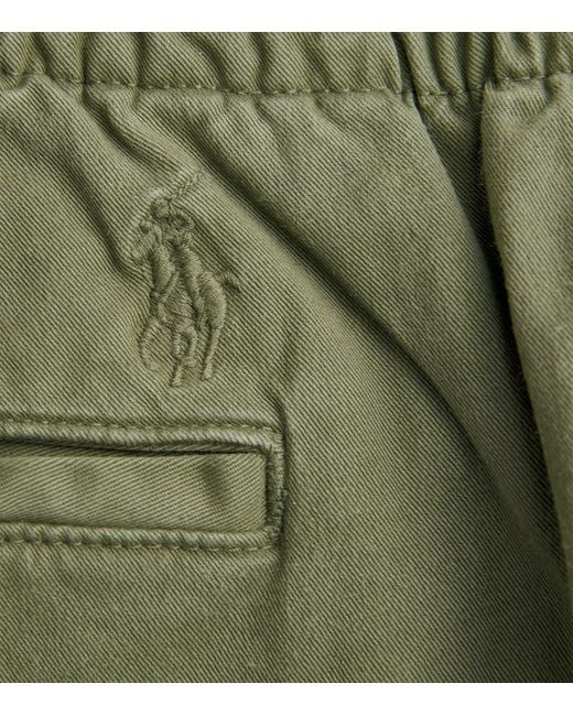 Polo Ralph Lauren Green Stretch-Cotton Twill Prepster Trousers for men