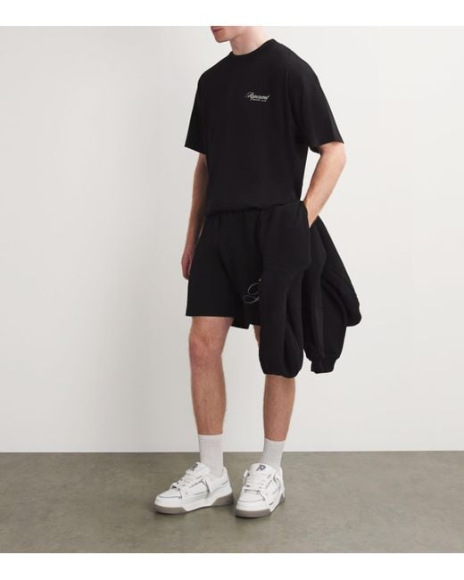 Represent Black Script Logo Shorts for men