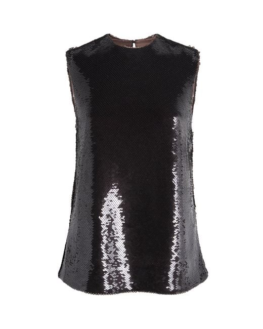Esse Studios Black Sequin Luminessa Top