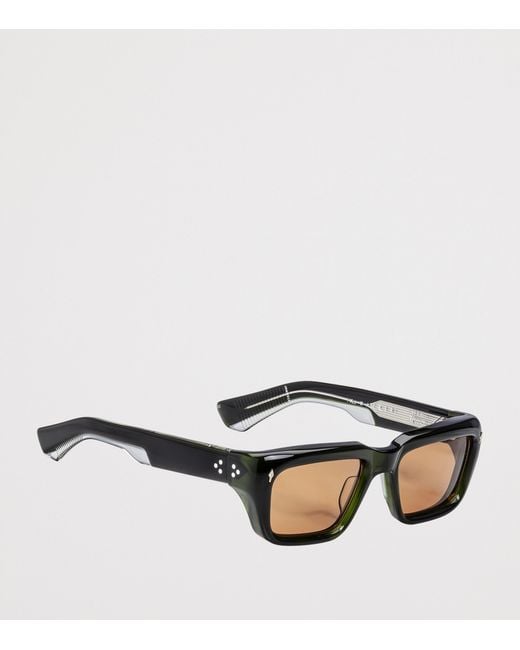 Jacques Marie Mage Black Walker Rectangle Sunglasses