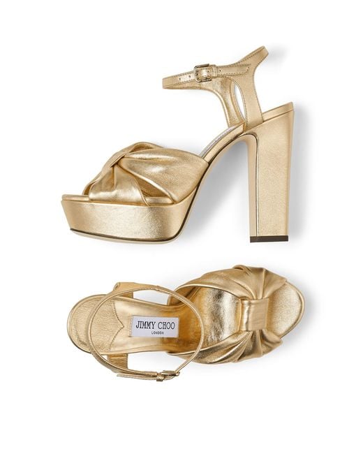 Jimmy Choo Metallic Heloise 120 Platform Sandals