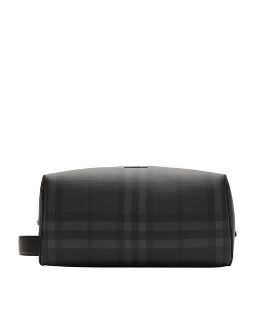 Burberry Black City Check Zip Pouch for men
