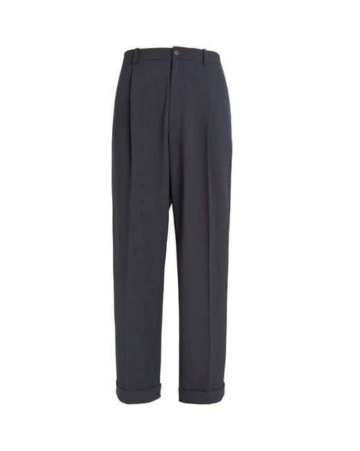 The Row Gray Pleated Keenan Trousers for men