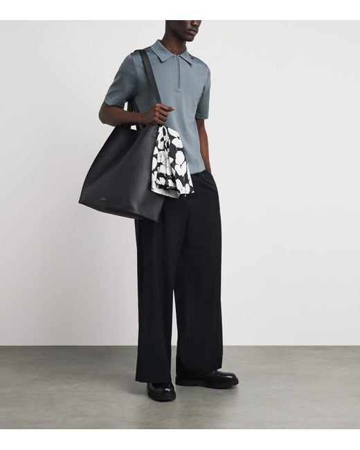 Sandro Blue Zip-Up Polo Shirt for men