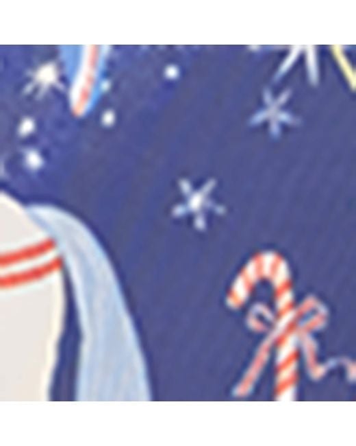 Harrods Blue Christmas Carousel Pocket Shopper Bag