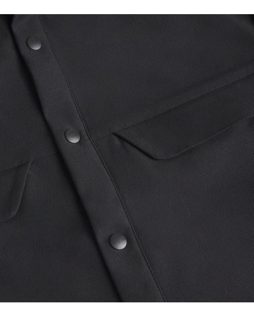 Boss Black Stretch Gabardine Water-Repellent Overshirt for men