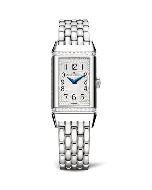 Jaeger-lecoultre White Stainless Steel And Diamond Reverso One Watch 20mm