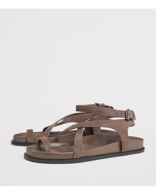 A.Emery Brown Leather Jalen Slim Sandals