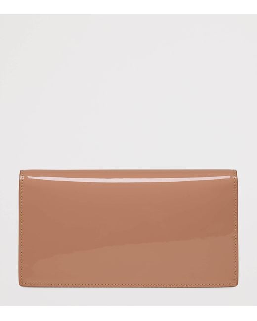 Christian Louboutin Brown Bettina Patent Leather Clutch Bag
