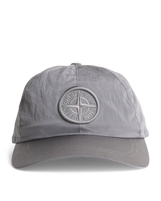 Stone Island Gray Logo Baseball Cap for men