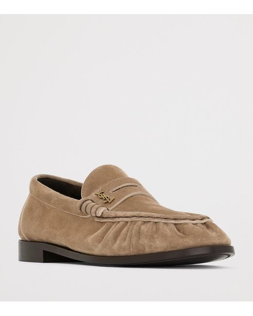 Saint Laurent Brown Leather Le Loafers