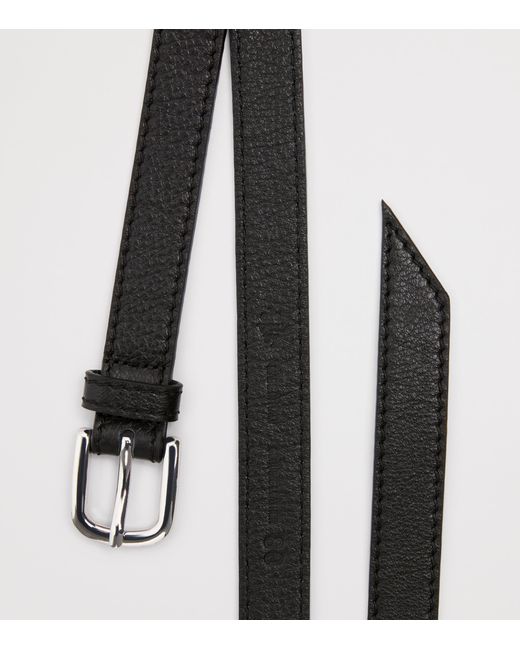 Eleventy Black Leather Belt