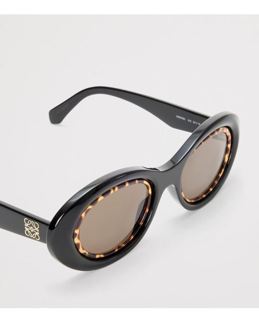 Loewe Brown Mini Anagram Oval Sunglasses