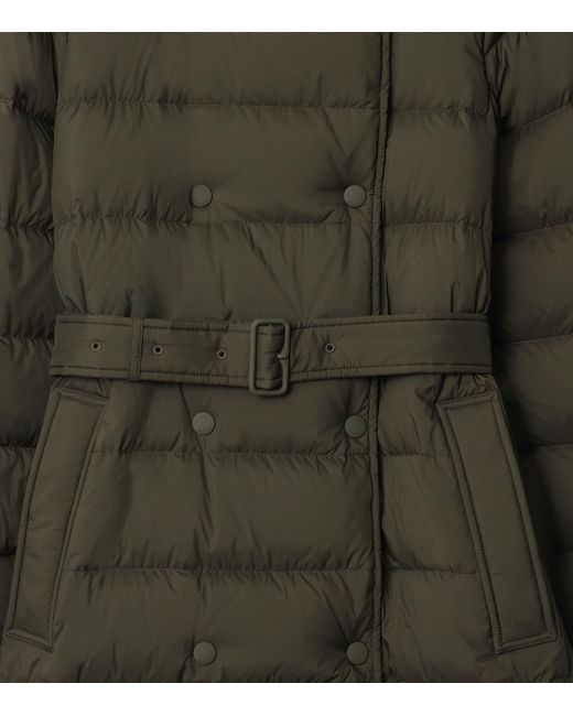 Burberry Green Hooded Puffer Coat