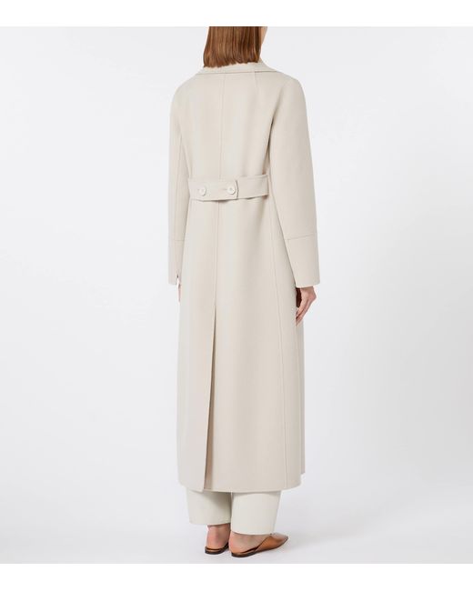 Max Mara White Virgin Wool Coat