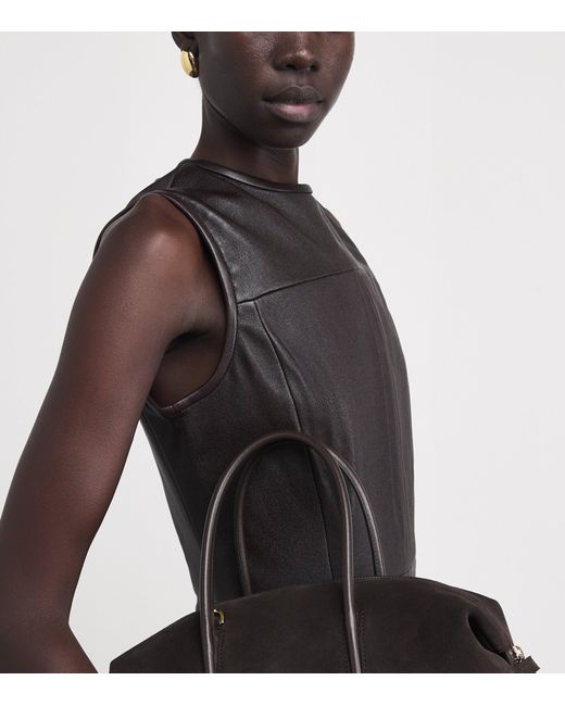 Theory Black Lambskin Panelled Mini Dress