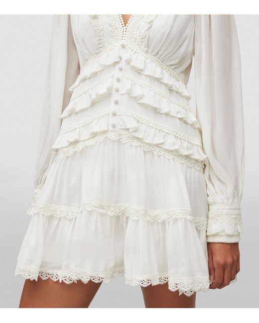 AllSaints White Cotton Zora Mini Dress
