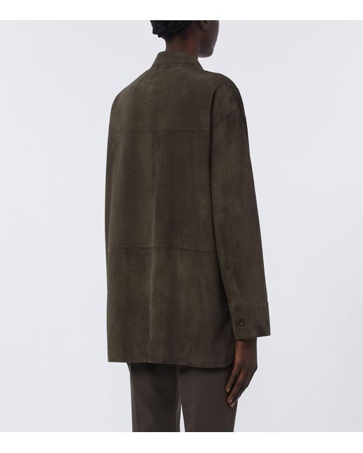 Max Mara Brown Suede Overshirt