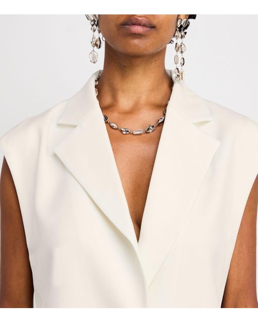 St. Agni White Wool-Blend Waistcoat