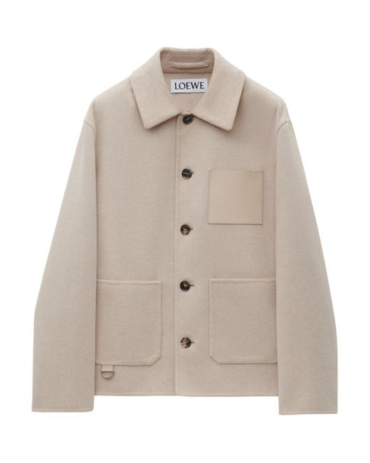 Loewe Natural Wool-Cashmere Shirt Jacket for men