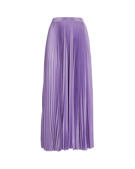 MAX&Co. Purple Jersey Pleated Maxi Skirt