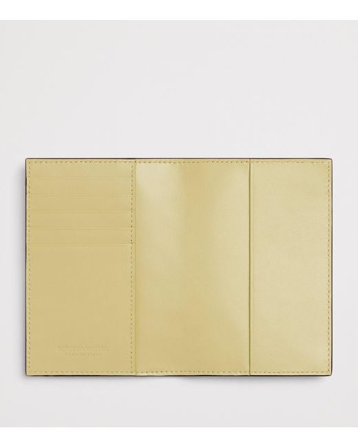Bottega Veneta Purple Leather Intrecciato Passport Holder