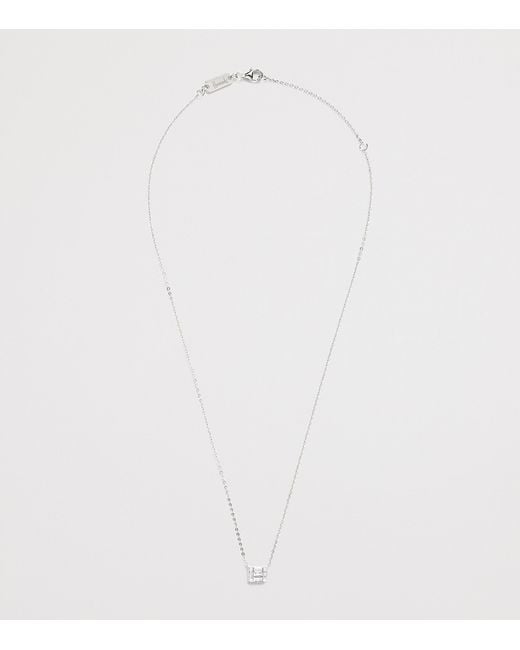 Harrods Metallic And Diamond Square Illusion Necklace