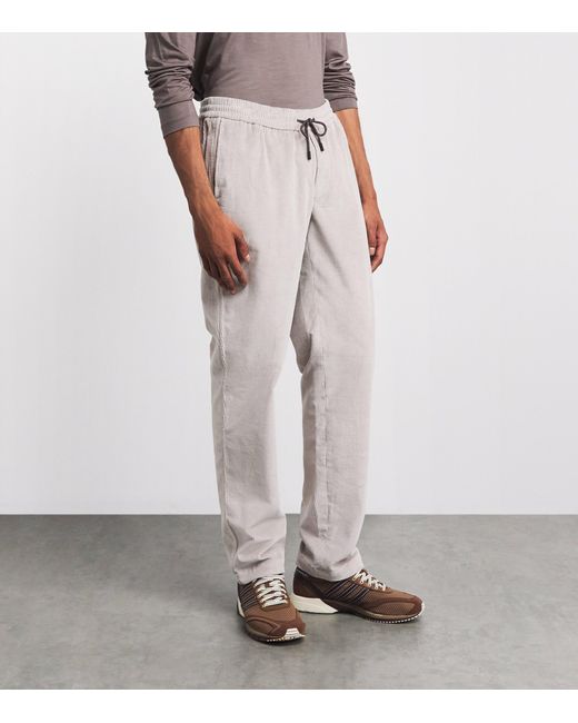 Sease Gray Corduroy Mindset Slim Trousers for men