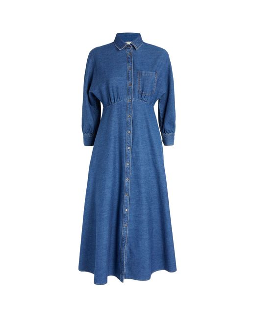 Weekend by Maxmara Blue Denim Shirt Dress