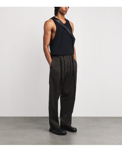 Fear Of God Black Cotton Oversized Logo Tank Top for men