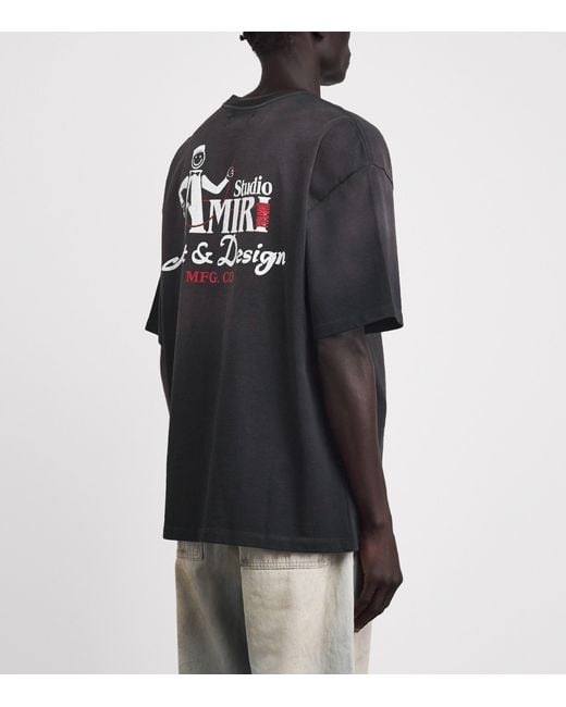 Amiri Black Cotton Studio T-Shirt for men