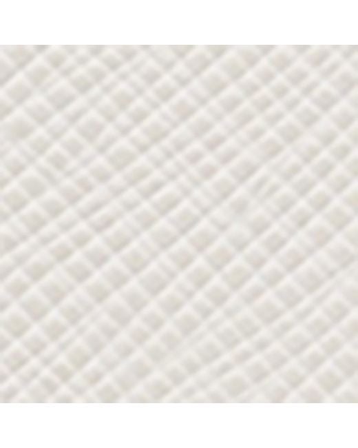 Prada White Saffiano Leather Luggage Tag