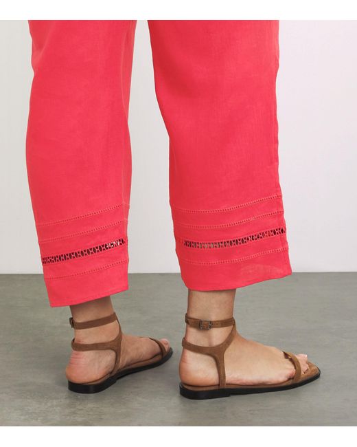 Marina Rinaldi Red Linen Trousers