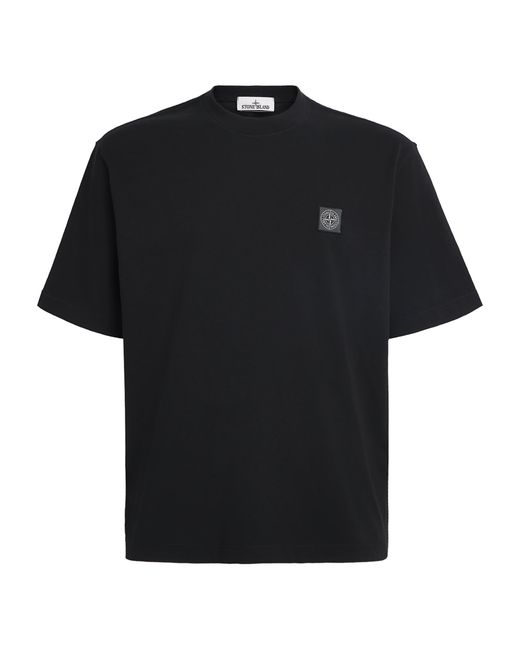 Stone Island Black Organic Cotton Ghost T-Shirt for men