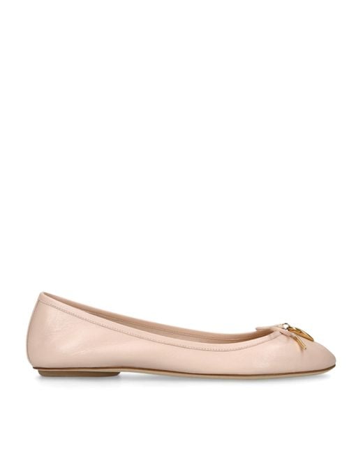 Chloé Pink Leather Iris Ballet Flats