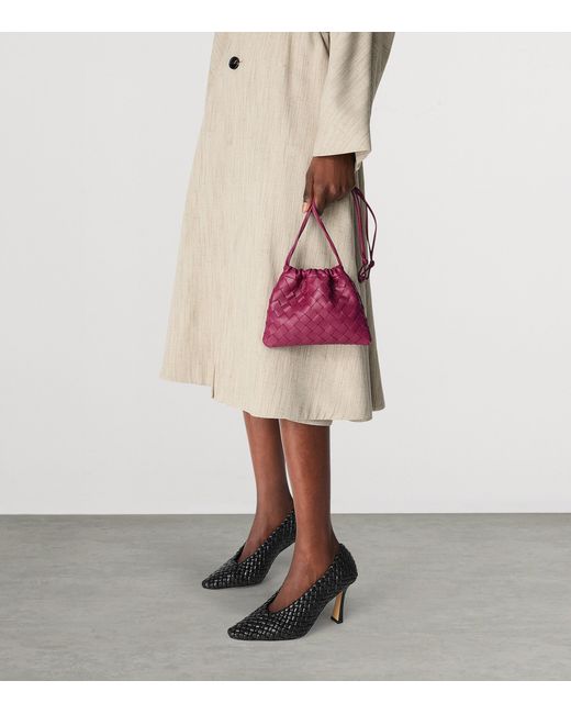 Bottega Veneta Purple Small Leather Dustbag Clutch Bag