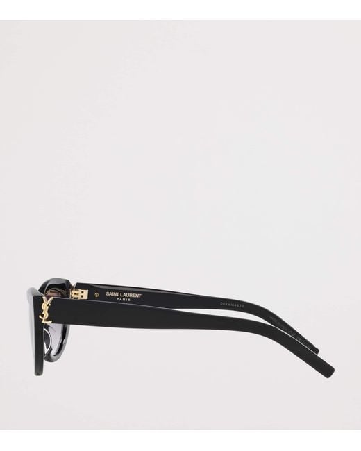 Saint Laurent Black Acetate Cat Eye Sunglasses