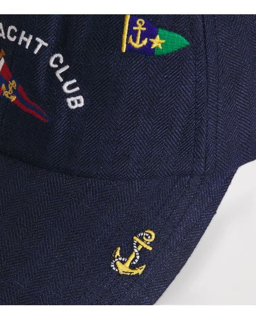 Polo Ralph Lauren Blue Cotton Yacht Club Baseball Cap for men