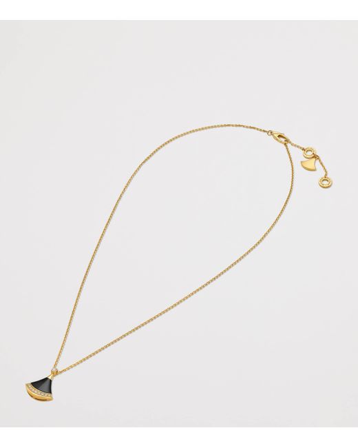 BVLGARI Metallic Divas' Dream 18Ct- Onyx And 0.10Ct Brilliant-Cut Diamond Necklace