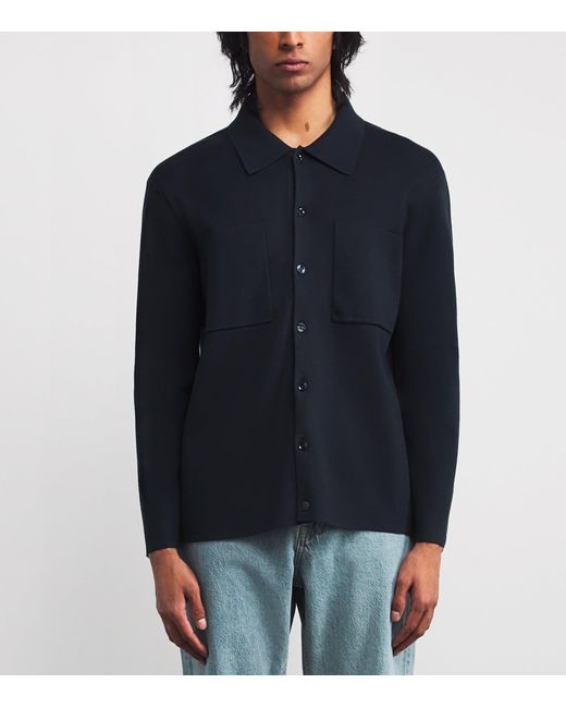 Sandro Blue Spread -Collar Cardigan for men