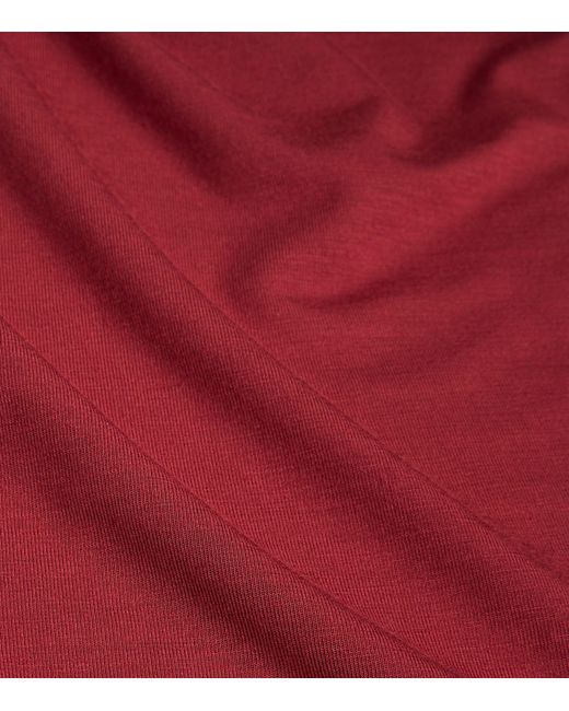 Giorgio Armani Red Spread-collar Polo Shirt for men