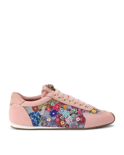 Kurt Geiger Pink Denim Islington Sneakers