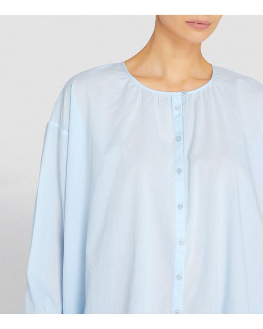 Skin Blue Organic Cotton Blair Pyjama Shirt