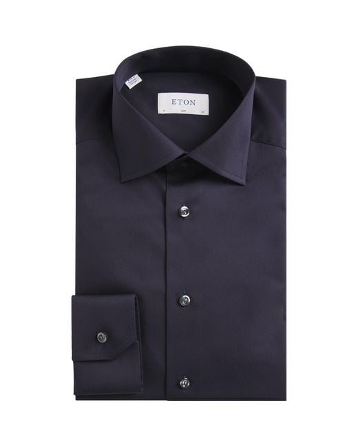 Eton of Sweden Blue Signature Twill Slim Shirt for men