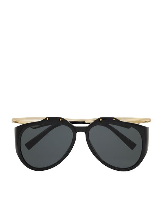 Saint Laurent Black Amelia Aviator Sunglasses