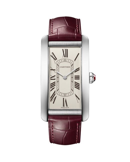Cartier Red Platinum Tank Américaine Watch for men