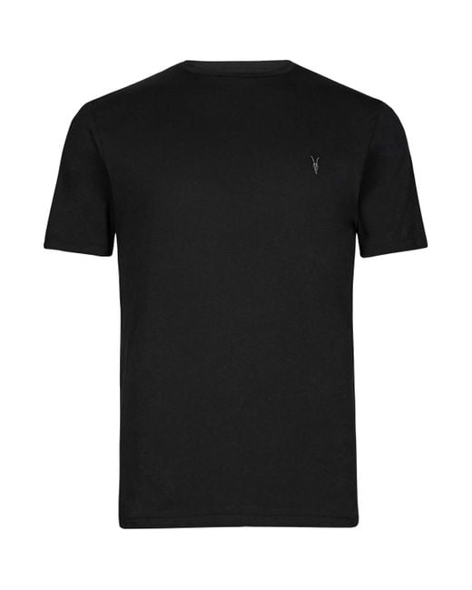 AllSaints Black Organic Cotton Tonic T-Shirt for men