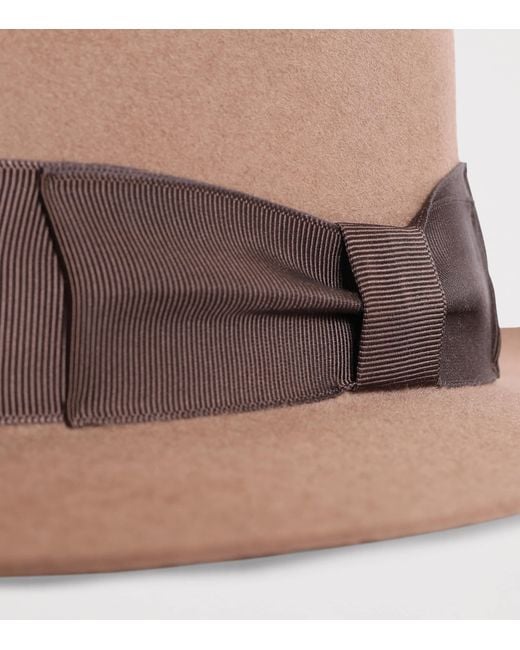 Swaine Brown Rabbit Felt Junior Poet Fedora for men