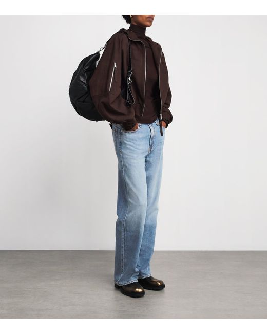 Rag & Bone Blue Logan Mid-Rise Wide-Leg Jeans
