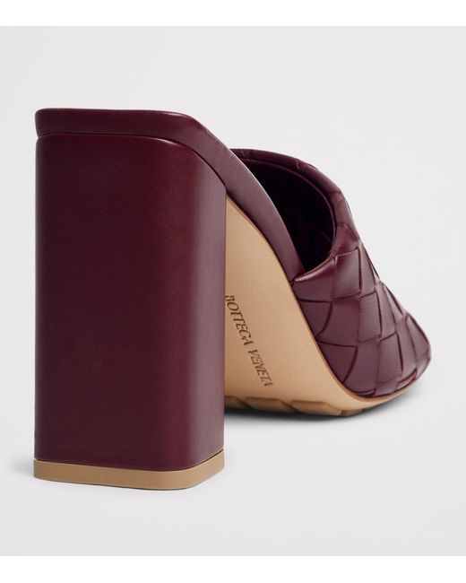 Bottega Veneta Purple Lambskin Intrecciato Heeled Mules 85